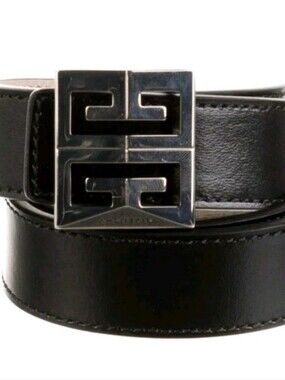 New Givenchy 4GBelt Black Leather Sz 41"/LMade In Spain Classic Beautiful Unisex